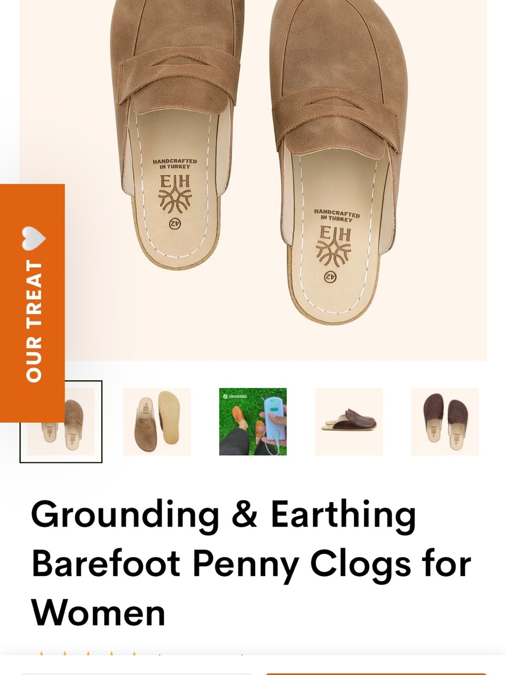 Grounding Barefoot Penny Clogs for Women — Tan